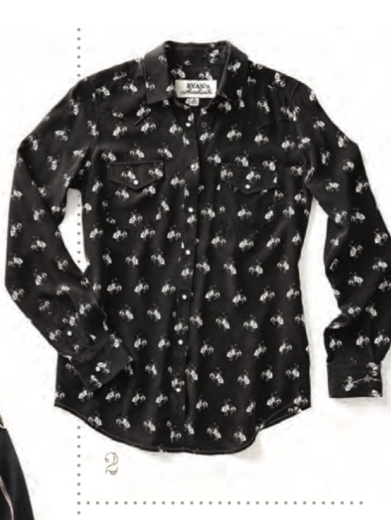Ryan Michael Tops - Bucking Horse silk shirt by 
ryanmichael - XL